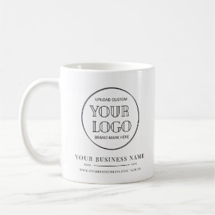 Minimale Unternehmenslogo Name Jahr Kaffeetasse