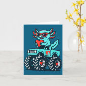 Minimale Valentinstag-Axolotl-67-Meme Karte (Gelbe Blume)