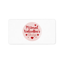 Minimale Valentinstag-Liebe-Typografie-Design | R Adressaufkleber