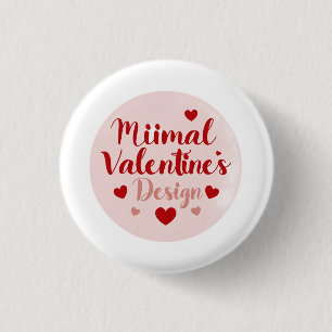 Minimale Valentinstag-Liebe-Typografie-Design   R Button