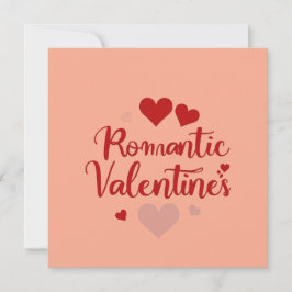 Minimale Valentinstag-Liebe-Typografie-Design | R Einladung