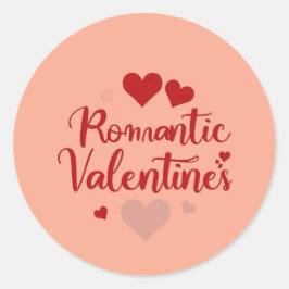 Minimale Valentinstag-Liebe-Typografie-Design | R Runder Aufkleber