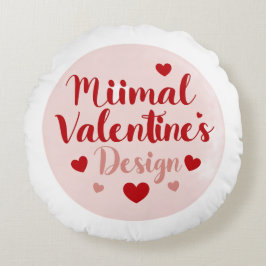 Minimale Valentinstag-Liebe-Typografie-Design | R Rundes Kissen