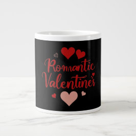 Minimale Valentinstag-Liebes-Typografiegestaltung  Jumbo-Tasse