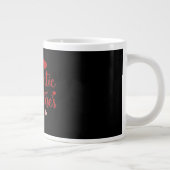 Minimale Valentinstag-Liebes-Typografiegestaltung  Jumbo-Tasse (Rechts)