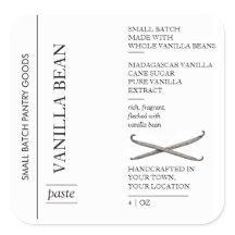 Minimale Vanillebohnenpaste-Etikett, Kleine Charge