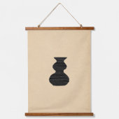 Minimale Vasen Wandteppich Mit Holzrahmen (Vorderseite)