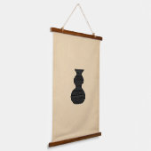 Minimale Vasen Wandteppich Mit Holzrahmen (Gewinkelt)