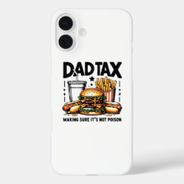 Minimale Vater Tax Food Icon Art iPhone 16 Plus Hülle