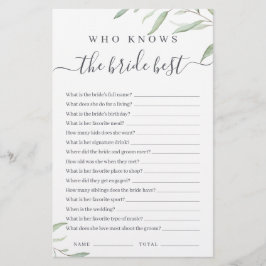 Minimale Vegetation, die das beste Spiel der Braut