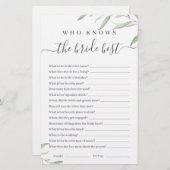 Minimale Vegetation, die das beste Spiel der Braut (Vorne/Hinten)