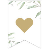 Minimale Vegetation Miss an Frau rustikales Brautp Wimpelkette (Erste Fahne)