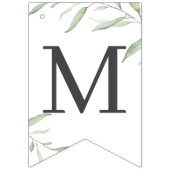 Minimale Vegetation Miss an Frau rustikales Brautp Wimpelkette (Dritte Fahne)