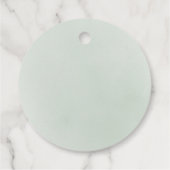 Minimale Vegetation rustikale Hochzeit Geschenkanhänger (Rückseite)