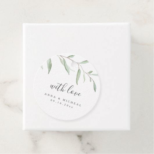 Minimale Vegetation rustikale Hochzeit Geschenkanhänger (Beispiel)