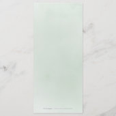 Minimale Vegetation rustikale Hochzeit Menükarte (Rückseite)