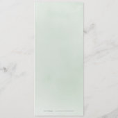 Minimale Vegetation rustikale Hochzeit Menükarte (Rückseite)