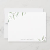 Minimale Vegetation rustikale Personalisiert Stati Mitteilungskarte (Vorderseite)