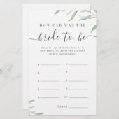 Minimale Vegetation wie alt das Brautspiel war (Vorne/Hinten)