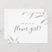 Minimale Vegetation wird meine Blume sein Einladung (Vorne/Hinten)