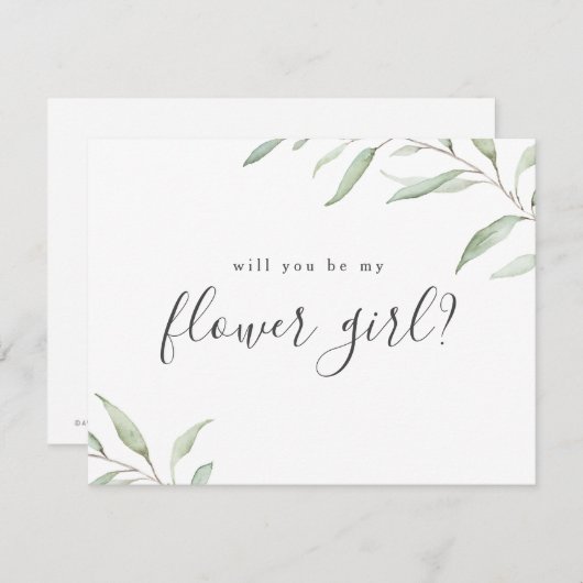 Minimale Vegetation wird meine Blume sein Einladung (Vorne/Hinten)