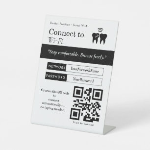 Minimale Verbindung mit Wi‑Fi QR-Code-Schild Wi‑ Sockelschild