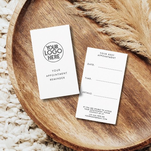 Minimale vertikale Erinnerung für Ihre Ernennung Terminkarte