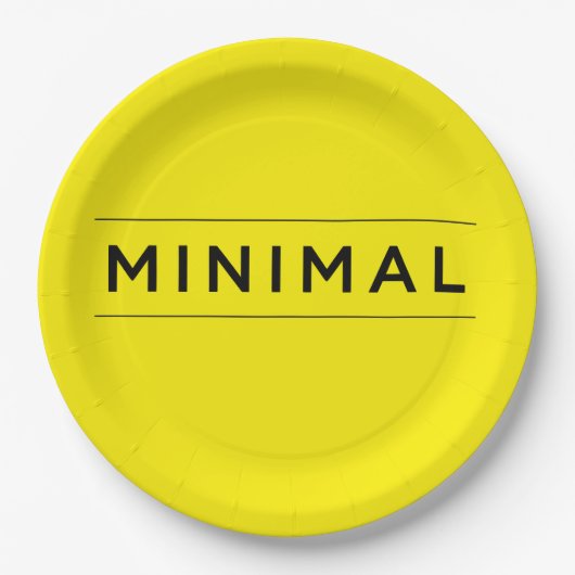 Minimale Vibes Pappteller (Vorderseite)