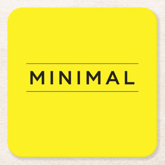 Minimale Vibes Rechteckiger Pappuntersetzer (Vorderseite)