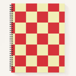 Minimale vintage karierte Rot und Creme Notizblock