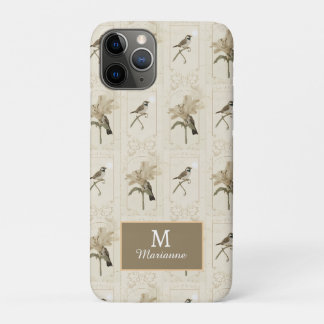 Minimale Vintage-Lilie Vogel Elegant Antik Case-Mate iPhone Hülle