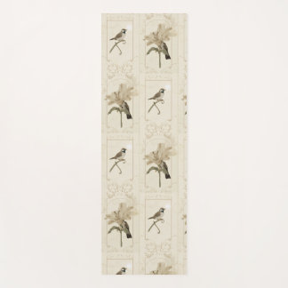 Minimale Vintage-Lilie Vogel Elegant Antik Yogamatte