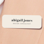 Minimale Vintage Retro Bio Naturcreme Namensschild