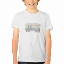 Minimale Vintage-Zugwagen-Illustration