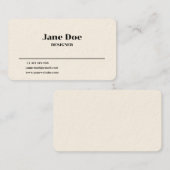 Minimale Visitenkarte (Vorne/Hinten)