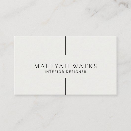 Minimale Visitenkarte (Vorderseite)