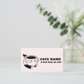 Minimale Visitenkarte für Coffeeshops | Moderne Ca (Stehend Vorderseite)