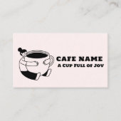 Minimale Visitenkarte für Coffeeshops | Moderne Ca (Vorderseite)