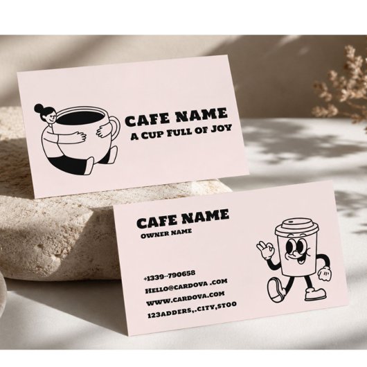 Minimale Visitenkarte für Coffeeshops | Moderne Ca