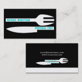 Minimale Visitenkarte für den persönlichen Koch Sc (Vorne/Hinten)