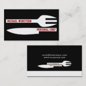 Minimale Visitenkarte für den persönlichen Koch Sc (Vorne/Hinten)