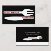 Minimale Visitenkarte für den persönlichen Koch Sc (Vorne/Hinten)