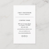 Minimale Visitenkarte für kundenspezifische QR-Cod (Rückseite)