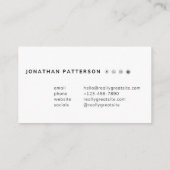 Minimale Visitenkarte für Weiß und Gold (Rückseite)