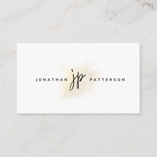 Minimale Visitenkarte für Weiß und Gold (Vorderseite)