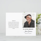 Minimale Vorlage für das Beerdigungsprogramm (Stehend Vorderseite)