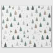 Minimale Wald-Weihnachten  Geschenkpapier (Flach)