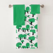 Minimale Waldhügellandschaft Badhandtuch Set (Insitu)