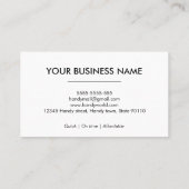 Minimale Wartung des Handyman Services-Tools Visitenkarte (Rückseite)