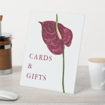 Minimale Wasserfarbe Anthurium Florale Hochzeit